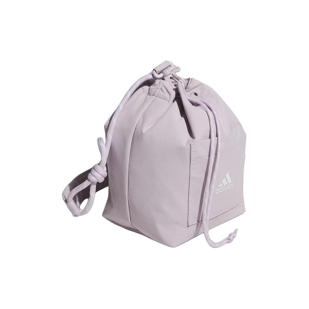 New Adidas Recycled Polyamide One Shoulder Crossbody Bucket Bags Handbags Small Size Women's Silver JJ2081