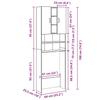 Washing Machine Cabinet White 64 x 25.5 x 190 cm