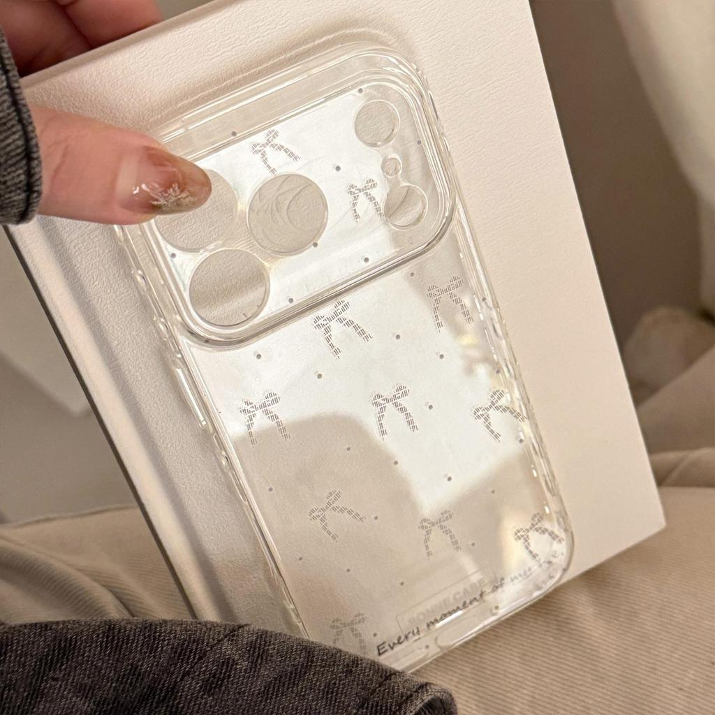 Minimalist Polka Dot Bow Phone Case for iPhone 16 and iPhone 17 Pro Max