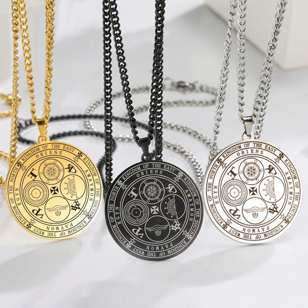 LIKGREAT Archangels Necklace for Men Women Four Powerful Angels Neckchain Protection Talisman Jewelry Gift