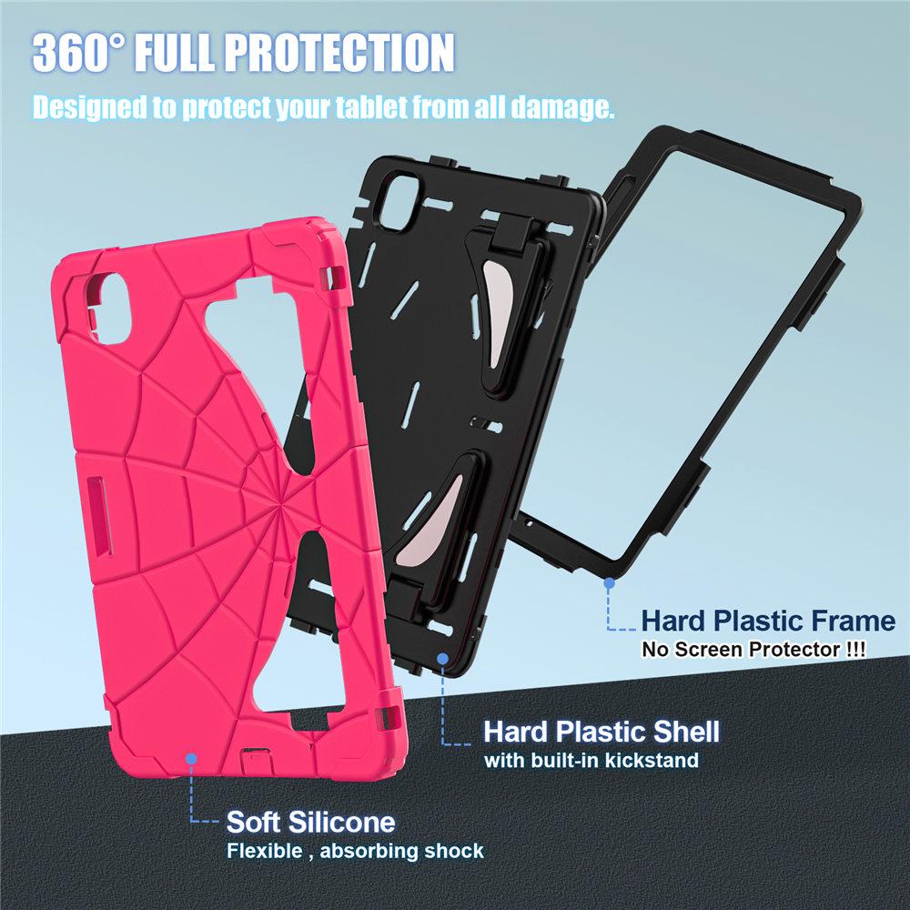 Spider Armor Case For iPad Pro 11 M4 A2836 2025 Gen Hevay Duty Rugged Protection Kids Tablet Cover With Pen Slot