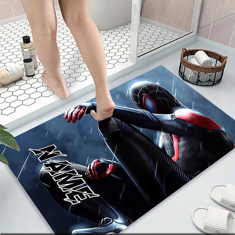 Custom Name Spider-Man Comic Artwork Carpet Rug Customizable Soft Washable Anti-Slip Home Living Room Sofa Mats Personalized Rug. 09097