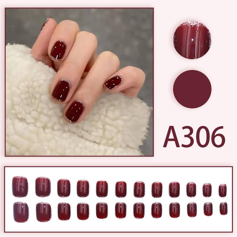 24PCS  Press On Nails Short Square Fake Nails Cute Designs Glossy False Nails Halloween Nails Cute Full Cover Glue On Nails Stick With 2ml Glue