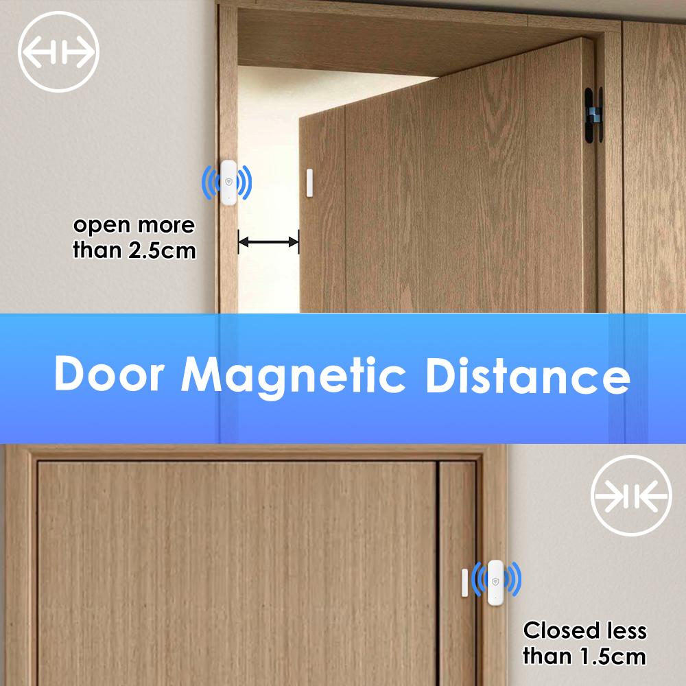 Tuya WiFi or Zigbee Door/Window Sensor Smart Home Open/Closed Alarm Security System Smart Life Remote Monitoring