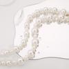 940ZA New Exaggerated Necklace Women, French Retro Fashion Lazy Pearl Stacked Necklace Set