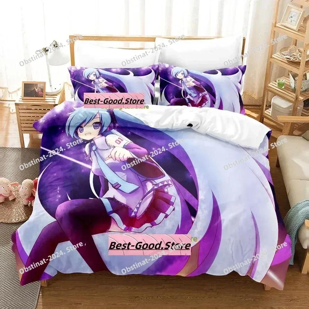 Anime Vocaloid Bedding Set Printed Bed Set With Pillowcase Bed Duvet Cover Soft Single Double Queen Super King Size Bedroom