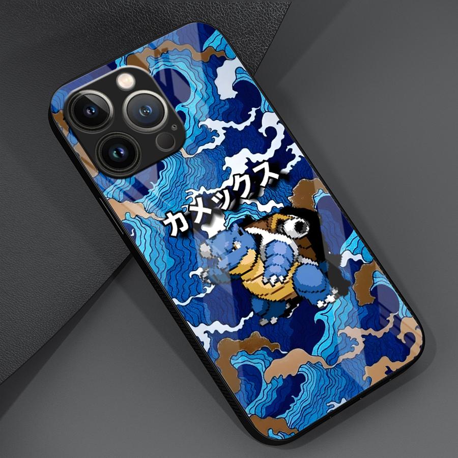 

Phone Cover Glass Case for iPhone 17 Pro Max Air 12 13 15 Plus 8 11 14 16 XR Pokémon Pixelation Gengar iPhone Air