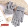 Korean Style Winter Touchscreen Knitted Gloves - Cute, Warm, Cold-Proof for Female Students & Cycling