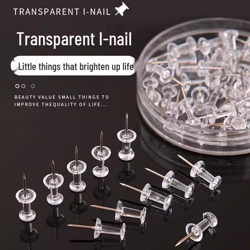 Clear Thumbtack Pushpin for Felt and Cork Boards