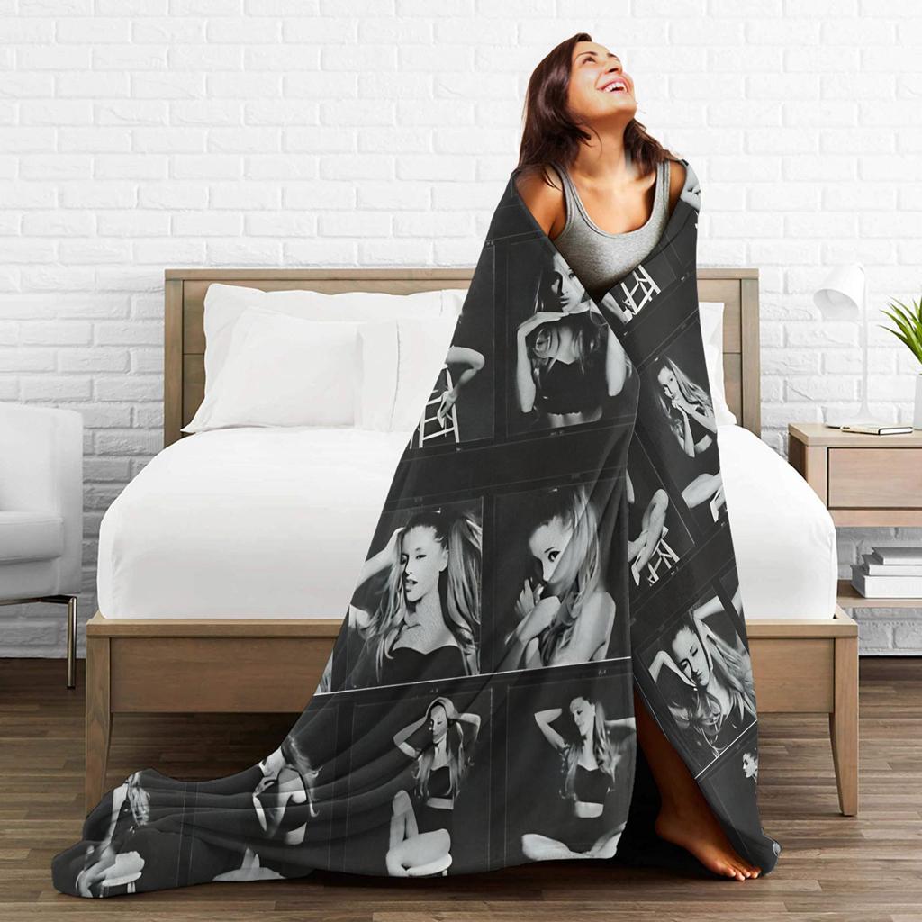 Mein alles Arianas Grandes Deckenbezug Fleece-Kuscheldecke Flugzeug Reise Dekoration Leichte Bettdecke,