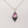 Morganite Gemstone 925 Sterling Silver Statement Pretty Pendant 1.5" For Anniversary Gift PP-70-16