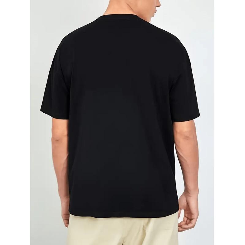Men'S 1950S Retro Rock Car And Microphone Design T-Shirt 100%, Soft And Breathable, Regular Fit, Short Sleeve, Suitable for Casual Daily Wear,