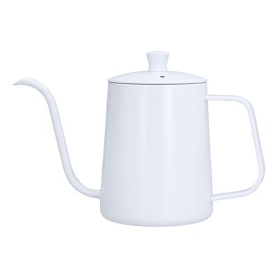 Kahve Kettle Paslanmaz Çelik Mini Taşınabilir Beyaz İnce Ağızlı Pour Over Kettle Seyahat İçin