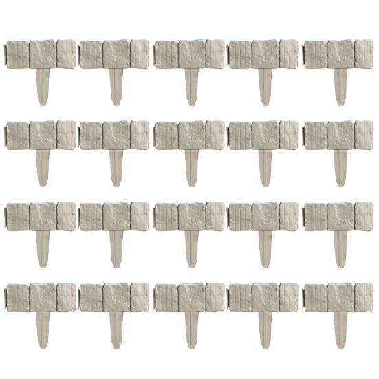 Plastic Garden Fence No Dig Garden Edging Panels Landscaping Border Panels Retaining Fence for Flower Beds Lawns Paths
