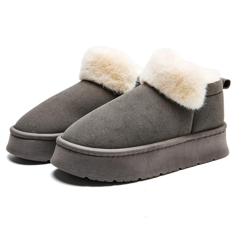 Cross-border New Warm Home Cotton Shoes Autumn and Winter Indoor Home Non-slip Cotton Slippers Outer Thick-soled Plush Short Boots