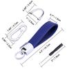 Genuine Leather Car Smart Key Blue [Wisdompro] Keychain, Anti-Loss, Compatible, Stylish, Unisex, (Carabiner Clip)