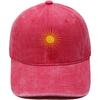 Radiant sun embroidery soft top retro dad hat bohemian outdoor outing men's and women's sunshade cap