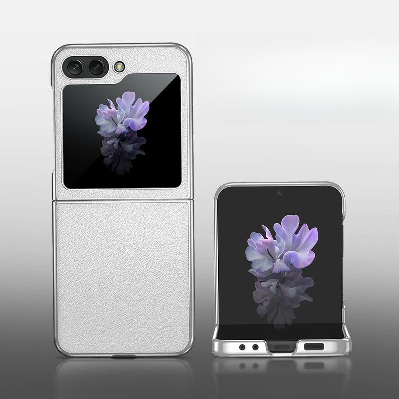 Beschichtung Glattes Leder Ist Geeignet für Samsung Zflip5 Handyhülle Faltbare Klapphülle Ultradünn 5. Generation Vollständige Abdeckung Sturzsicher Fold5