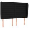 Vidaxl Wingback Headboard, Black, 147X23X118/128 Cm, Fabric
