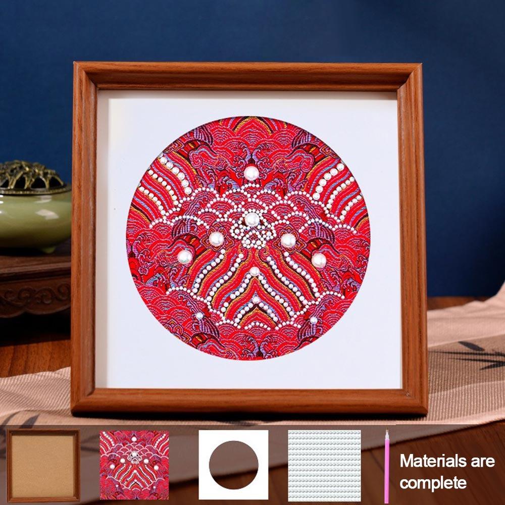 Song Jin Fabric Pearl Paintings Material Kit Engraved Pattern Simulated Pearl DIY Pearl Paintings Kit Handmade