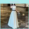 Summer Fashion Woman Sleeveless Shirt Dress With Knitted Fabric For Elegant Look