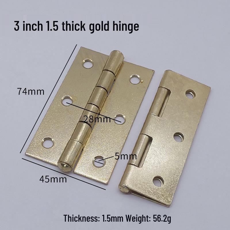 Flat Crown Hinges in Gold, Silver, Antique Bronze - Available in 1.5, 2, 3, & 4-inch Sizes