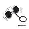 Gym Gifts DIY Barbell Keychain Gym Lovers PVC Charms Bags Keychain Dumbbell Kettlebell Pendant Keychain Jewelry Accessories