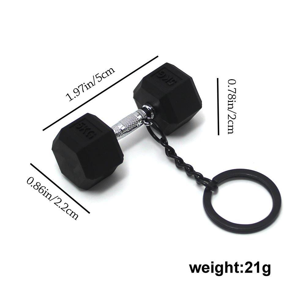 Gym Gifts DIY Barbell Keychain Gym Lovers PVC Charms Bags Keychain Dumbbell Kettlebell Pendant Keychain Jewelry Accessories
