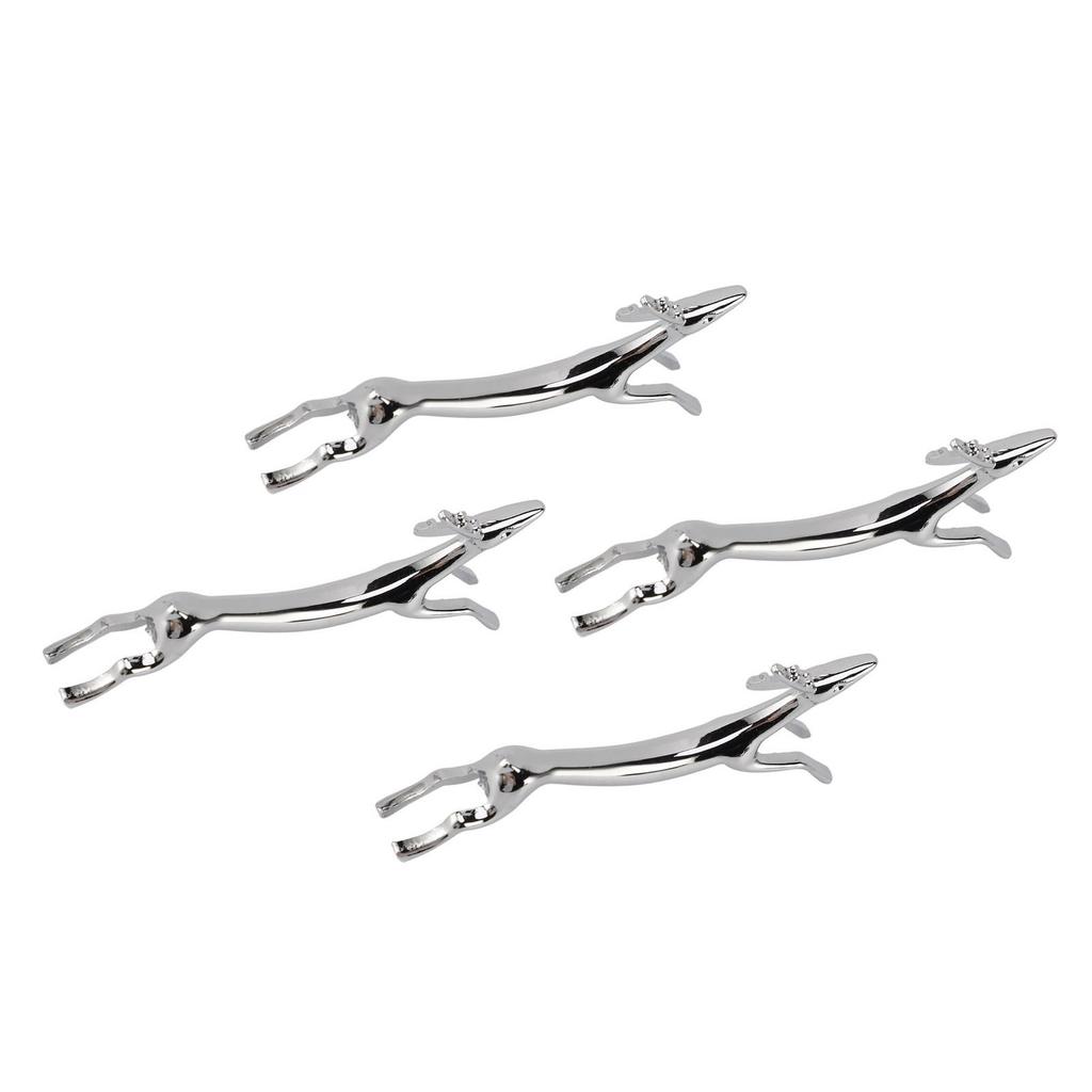 4PCS Cutlery Rest Silver Chopstick Stand Electroplated Polished Zinc Alloy Animal Shape Versatile Holder Rack for Fork