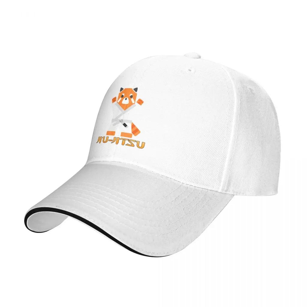 Jiu Jitsu Red Cat White Belt Baseball Caps Popular Sandwich Hats for Men Women Polyester Hats Cap Running Golf