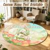 Genshin Impact Personalized Round Rug Support Custom Name, Soft Home Decor Mat