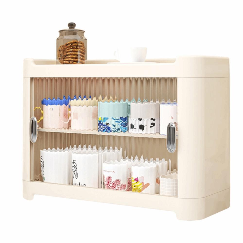 Dust-Proof Cup Storage Box Space Saving Kitchen Organizer Light Luxury Water Cup Holder  Kitchen
