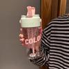 Wasserbecher Mädchen Hohe Schönheit Sommer Große Kapazität Neuer Strohhalmbecher Kunststoff Sommer Tragbar Zum Mitnehmen