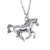 Horseshoe Charm Necklace  Animal Pendant For Horse Lovers Cowboy Western Jewelry 43cm Chain