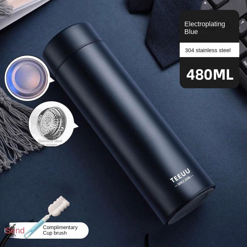 304 Stainless Steel Vacuum Mug Mens Business Straight Cup Tea Water Separation Tea Cup 480ml-520ml