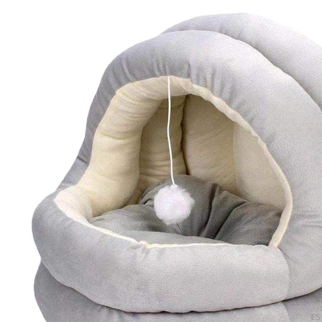 Cat Tent Bed for Indoor Cats or Small Dogs Machine Washable Super Soft with Removable Cushion