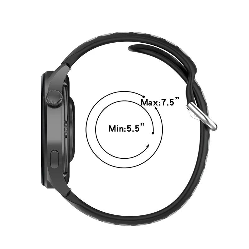 For 20mm 22mm Silicone Strap for Samsung Galaxy Watch Active 2 3 Gear S2 Wristband/Xiaomi Amazfit Bip Huawei Sports Strap