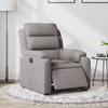 Vidaxl Electric Recliner, Taupe Color, Fabric Upholstered
