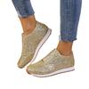 2025 New Foreign Trade Women's Single Shoes Sequined Rhinestone Elastic Casual Single Shoes Platform Fish Mouth Single Shoes In Stock