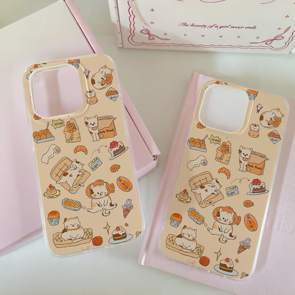 Painted Phone Case for iPhone 12 13 15 16 iPhone 16 12 13 14 15 Pro  14 15 16 Pro Max Coverage Shockproof Anti-Fingerprint Fresh Style Protective Case