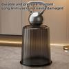 Large Household Plastic Transparent Garbage Bin High Aesthetic Pressure Ring Thick Paper Basket Kitchen Bathroom Living Room