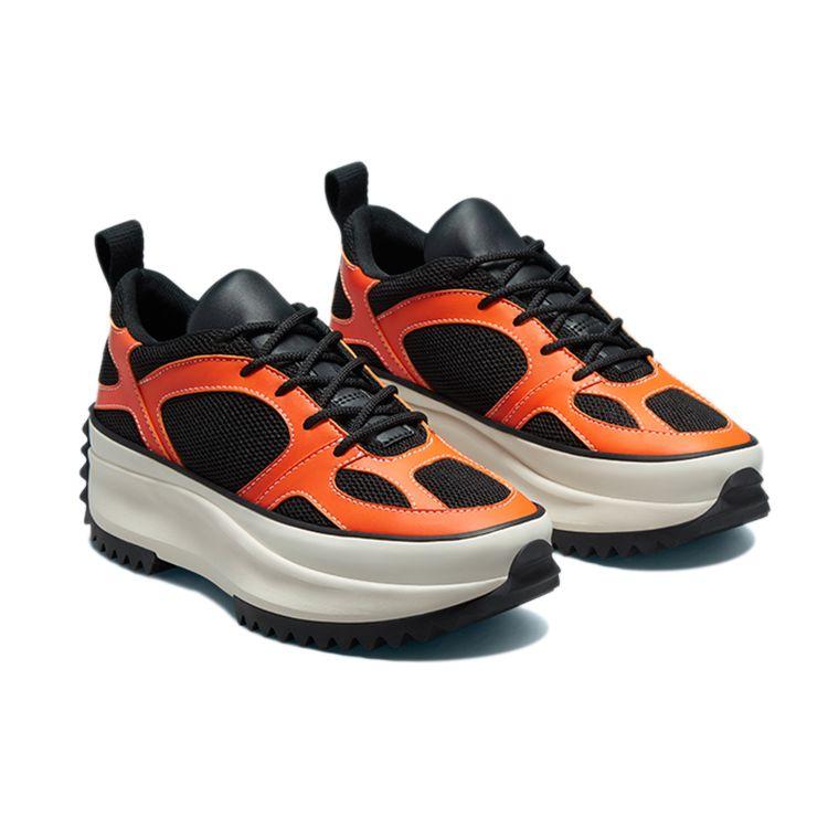 Converse Run Star Veloz Low Top Gentle Tech Casual Thick Sole Sneakers Unisex sneakers Black Orange 171664C