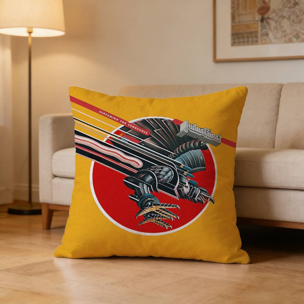 

JJudas PPriest Pillow Case for Sofa Living Room Home office Decor Protective Cover 30x30cm