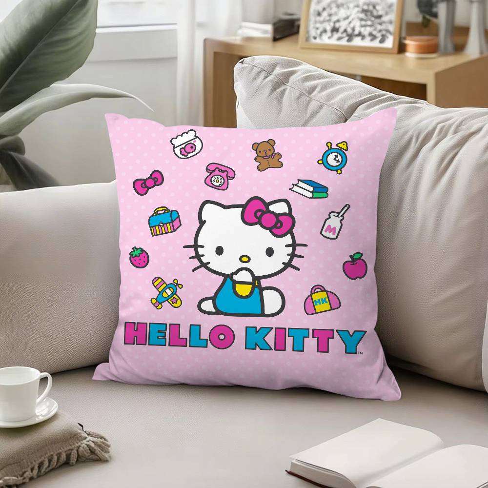HelloS-K-Kitty Наволочка С Рисунком Наволочка Для Гостиной Подушки На Диван И Декора Спальни 40cmx40cm