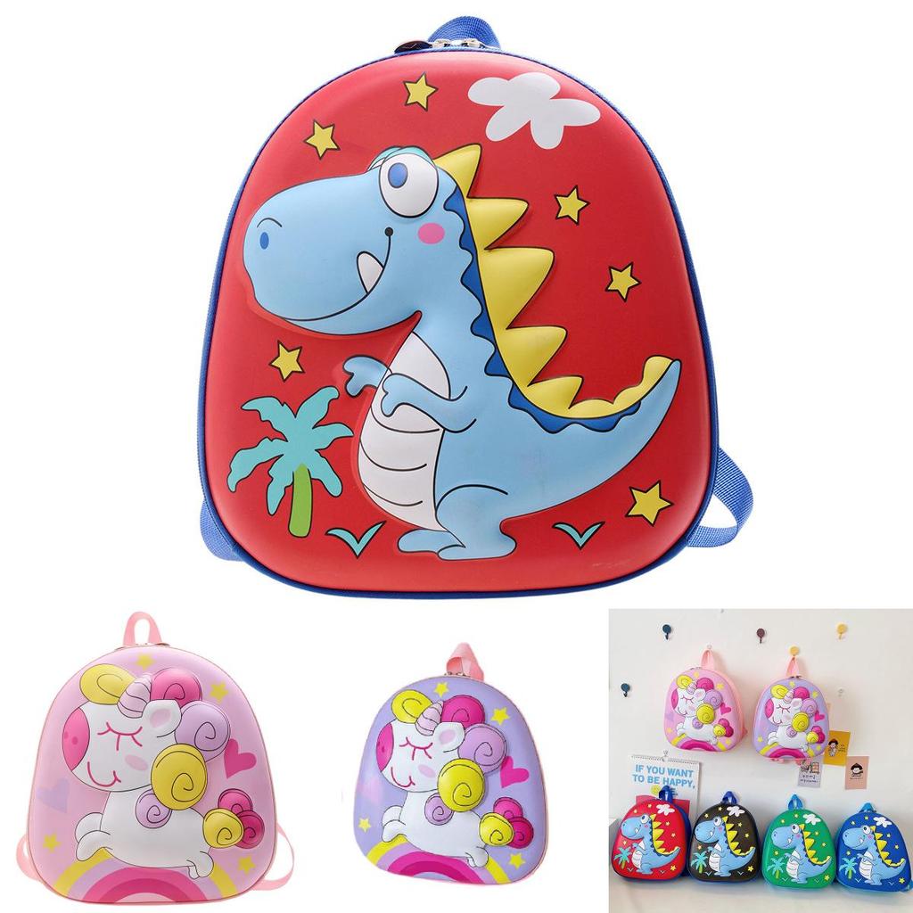 Lightweight Wear-resistant Anti-theft Shockproof Children's Backpack Dinosaur Design Polyester Fiber