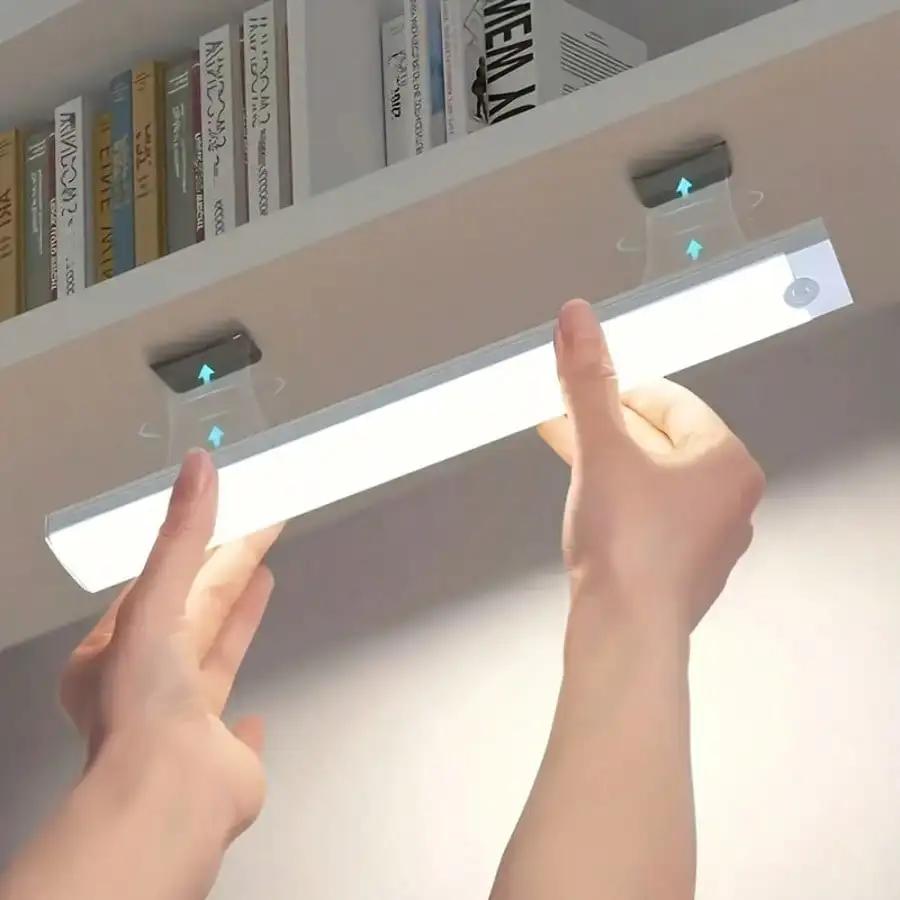 Auto Sensor Magnetic Light Bar - 3-Mode USB-C 150LM Rechargeable for Cabinet, Pantry Lighting & Hallway Stair Night Light Decor