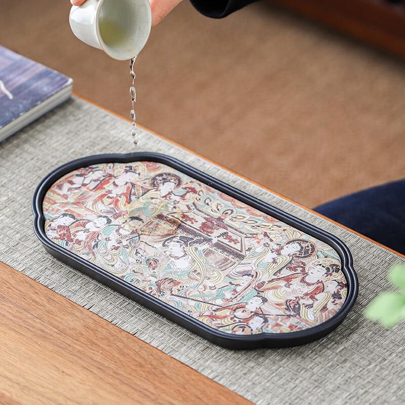 Zhinianhua Chinese Style Ceramic Tea Tray