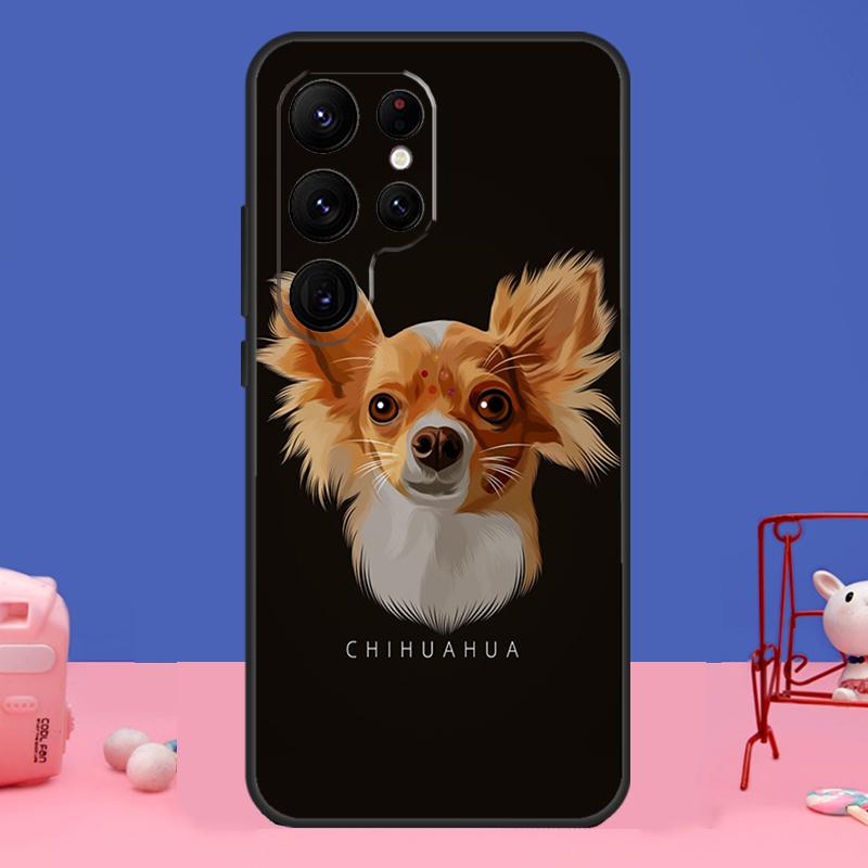 

Cartoon Chihuahua Dog Cover For Samsung Galaxy S24 S23 S22 S21 S20 FE Ultra Plus S8 S9 S10 Note 10 20 Ultra Case Note 20 Ultra