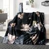 1Pc Kpop Stars Dark Fashion Blanket Soft Throw Blanket For Home Bedroom Bed Sofa Travel Office Solid Christmas Blanket