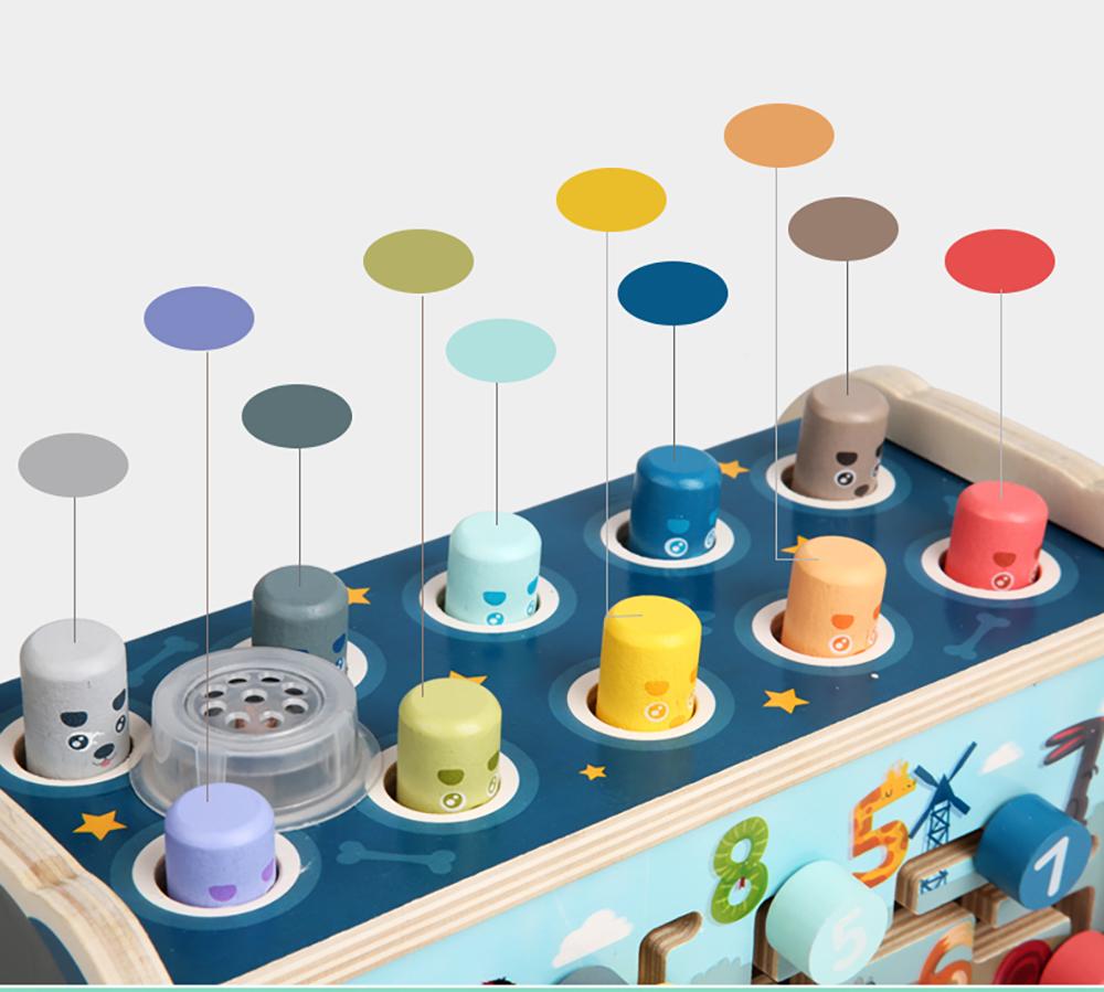 Houten Hamer Hameren Speelgoed Montessori Vroege Ontwikkeling Speelgoed met Hamerbank Xylofoon Nummer Sorteer Puzzel Cadeaus voor Kinderen